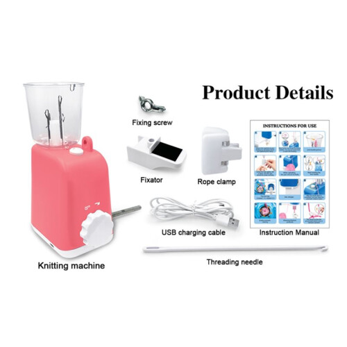 Auto Knitting Machine DIY Electric Crochet Machine Wool Yarn Knit Helper  Project 2
