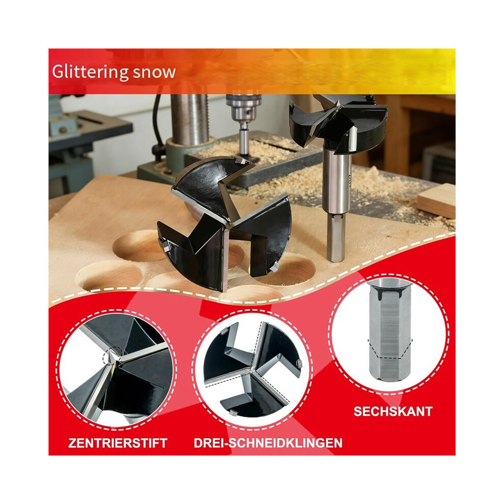 42Mm Wood Drill Bit, Forstner Drill Bit With Hexagon Drill Bit For Wood, Chipboard, Fiberboard, Drywall (Ã 42Mm) 6032309187469