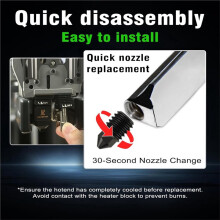 Upgraded 0.4mm Hotend Kit for H2D/H2S/H2C/P2S, High Temp Hardened Steel Nozzle with Silicone Socks
