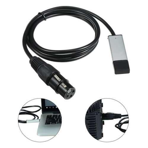 USB to DMX Interface Adapter Cable for Stage Disco Moving  Light Computer PC DMX512 Controller Signal Conversio