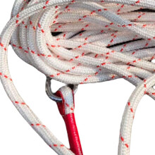 White-Red Steel Wire Core Nylon Rope Household Emergency Escape Cordage Wear-Resistant Safety Cord