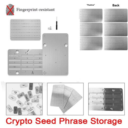 Plates Wallet Crypto Cryptocurrency Storage Crypto Wallet for Bitcoin Hardware Backup Mechanical Code Record Book 2