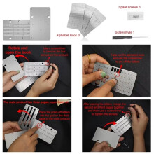 Plates Wallet Krypto Kryptowährungsspeicher Krypto-Wallet für Bitcoin Hardware-Backup Mechanisches Code-Aufzeichnungsbuch