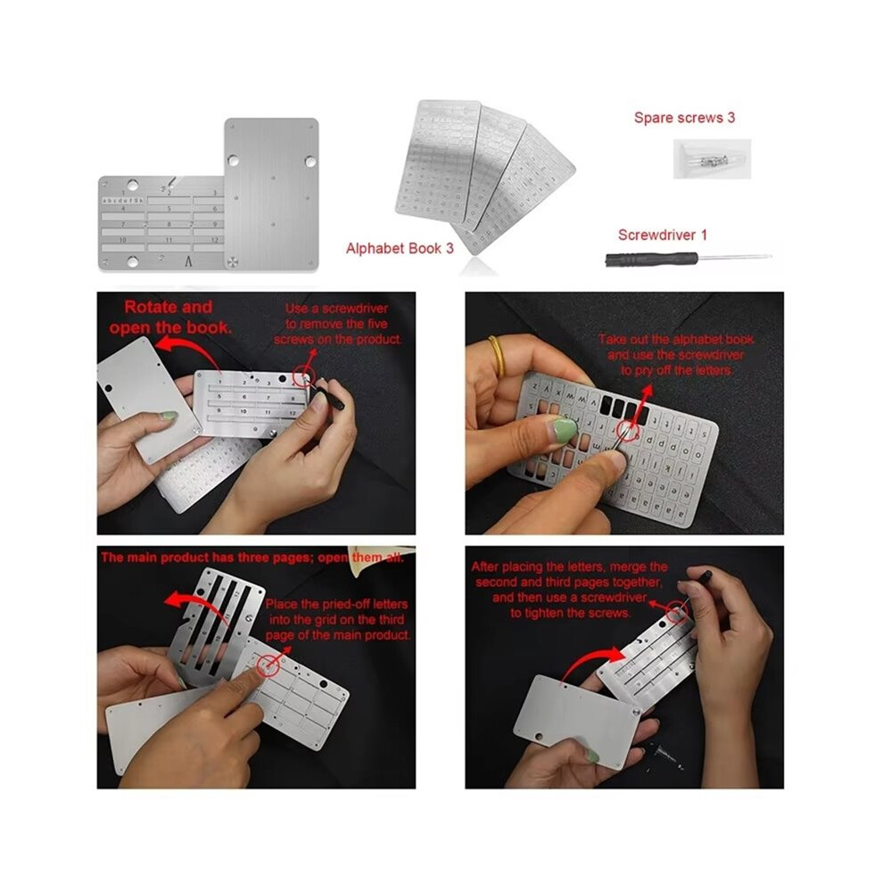 Plates Wallet Crypto Cryptocurrency Storage Crypto Wallet For Bitcoin Hardware Backup Mechanical Code Record Book 6033546797626