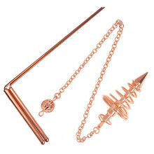 3Pcs/Set Copper Dowsing Rods Kit Divining Rods + Pendulum for Water Divining Witching Healing Metal Detector Rod