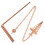 3Pcs/Set Copper Dowsing Rods Kit Divining Rods + Pendulum for Water Divining Witching  Healing Metal Detector Rod 1