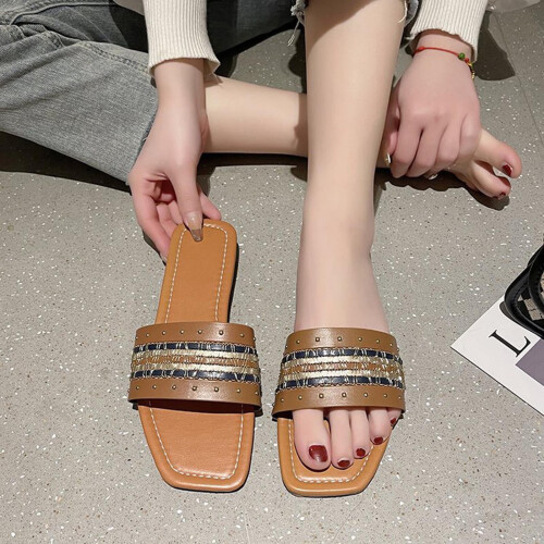 Γυναικεία Slip On Slide Σανδάλια, Γυναικεία Flat Παπούτσια, Γυναικεία Σανδάλια Παραλίας, 1
