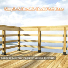 4x4 Inch (Actual:3.5x3.5inch) Post Stainless Steel Flange Anchor Base with Screws for Deck Railing (1 Pack)