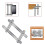 Multifunction Folding Ruler Special Shaped Measurement Stainless Steel Movable Four Fold Ruler Multi Angle Ruler 2