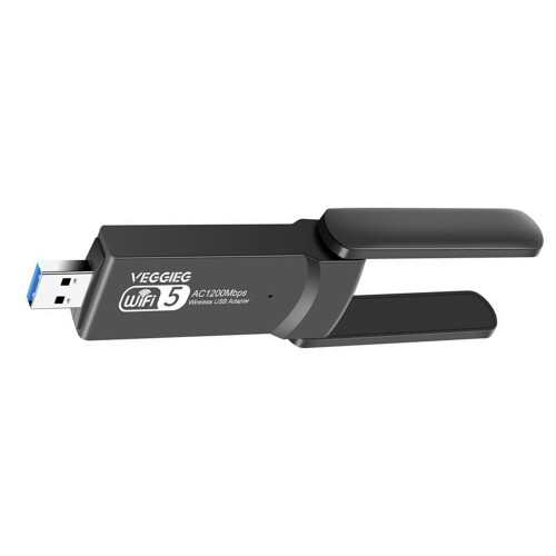 1200Mbps 5G Διπλή Κεραία WiFi Προσαρμογέας USB 3.0 για PC και Laptop 1