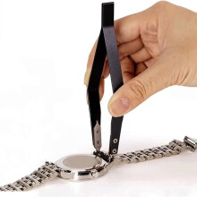 Watch Spring Bar Tweezers Removal Tool with Hex Wrench, 2 Spare Fork Tips for Watchmaker and Repairer