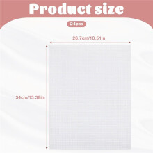 24Pcs Plastic Canvas Mesh Sheets for Needlework Embroidery Acrylic Yarn Crafting Knit Mesh Mat Embroidery,Yarn Crafting