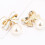 Pearl Drop Dangle Earrings with Bow Design for Women 4