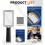 Lupa com Luz - Lupa Iluminada 2X 8X com 20 LEDs, Lupa Retangular  de Mão 6