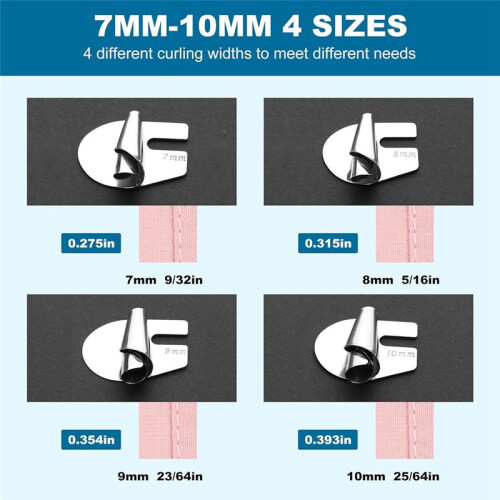 Universal Sömnad Rullfållfot Rullfålltrycksfot för Symaskin 6 St,(3/4/5/6/7/8mm) 1