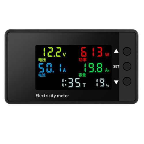 Multifunctional Digital Display  Voltage and Current Meter 6 in 1 Two-Way Detection  7.5-100V AC 0-300A Meter 1