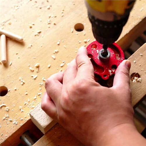 3-10mm Aluminum Alloy Dowel Jig - Handheld Drill Guide for Straight, Easy Holes 1