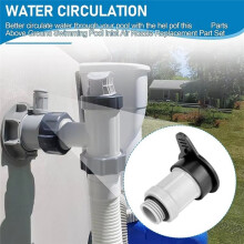 12363 12373 Air Jet Valve and Air Jet Valve Cap Pool Air Injector Cover Replacement for Above Ground Swimming Pool