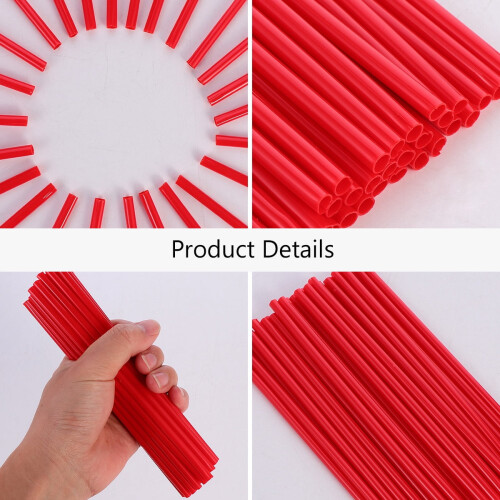 Motorcycle Spoke Covers Reusable Plastic Red 36 Pieces 2