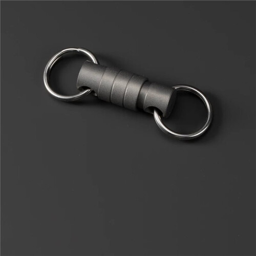Titanium Quick Release Keychain Buckle - Key Ring for Outdoor Use, Compact 1