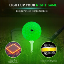 Piłki Golfowe Świecące w Ciemności, Aktywowane Światłem, 6-Kolorowe Diody LED, Zabawny Prezent Golfowy