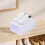 Clear Stackable Shoe Storage Box, 12x8x5", Transparent Foldable Clamshell Organizer with Front Opening (White) 5