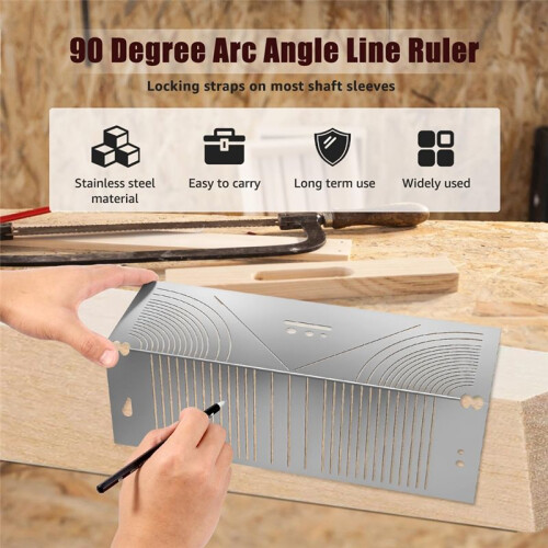 Precision Flex Angle Arc Marking Tool, Stainless Steel Adjustable Linear Arc Scriber,Tube Tool (20-65, 20-80, 20-100) 2