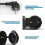 Double Plug for Socket, Extension Cable with 2 Schuko Sockets, Multiple Socket Outdoor, 16 A / 250 V,EU Plug 2