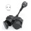 Double Plug for Socket, Extension Cable with 2 Schuko Sockets, Multiple Socket Outdoor, 16 A / 250 V,EU Plug 3