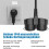Double Plug for Socket, Extension Cable with 2 Schuko Sockets, Multiple Socket Outdoor, 16 A / 250 V,EU Plug 1