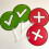 Double-Sided Correct & Wrong Handheld Signs Paddle for Classroom Activity Competition Scoring Voting Paddles Teaching 6