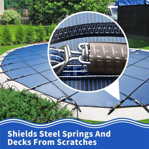 6Pack Pool Winter Cover Spring with Pool Protective Spring Cover with Stopper D  & Vinyl Spring Sleeves 2