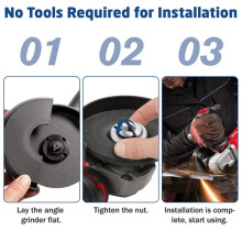 3-Pack M14 Quick Release Nuts, Quick Release Nut with Lever for All Angle Grinders, Clamping Nut Grinding Wheel Change