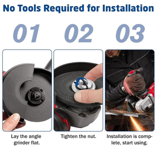 3-Pack M14 Quick Release Nuts, Quick Release Nut with Lever for All Angle Grinders, Clamping Nut Grinding Wheel Change