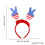 Women's Red White Blue Glitter Headband with Spinning Star 2
