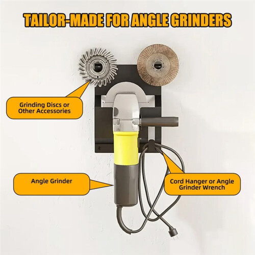 Angle Grinder Wall Storage Mount Metal Wall-Mounted Hanging Shelf Fixed Polishers Holder Stable Storage