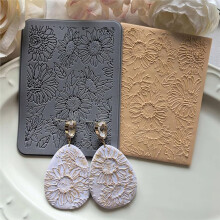 3Pack Silicone Texture Transfer Pads for Polymer Clay Jewelry - Enhance Your with Professional Designs