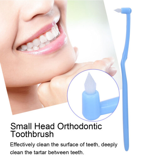 End Tuft Toothbrush With45Degree Angle For Sulcus Cleaning, Compact Interdental Tool For Braces Implants And Irregular Gaps 1