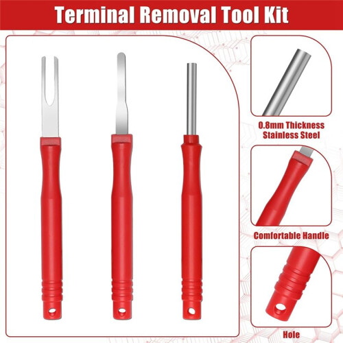 30+4P Terminal Pin Removal Tool Kit, Electrical Connector Depinning Tool Terminal Pin Extractor Kit Wire Release Tool 1
