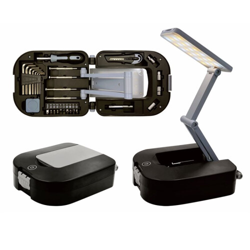 Multifunctional Desk Lamp Multi-Speed Adjustable Light Source Desk Lamp Tool Set Household Hand Tool Set 1