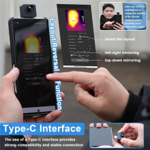 TIOP02 Mobile Phone Thermal Imager -20-1000 Portable Thermal Imaging Camera 32 X 32 Resolution C Interface APP Control