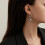 Silver Ball Leverback Earrings White Gold Plated 2