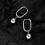 Silver Ball Leverback Earrings White Gold Plated 4