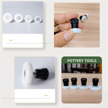 4 Pcs Ceramic Clay Pottery Wheel,Pottery Trimming Spinner Metal Rotary Disc Wheel Synchronous Rotary Pottery Repair Tool