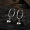 Silver Ball Leverback Earrings White Gold Plated 6