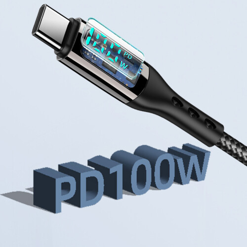 USB-C PD Schnellladekabel 100 W Black 3 m 1