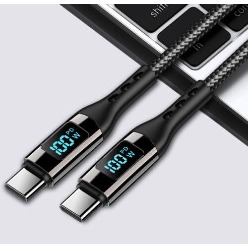 USB-C PD Schnellladekabel 100 W Black 3 m 2