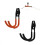 2 Wall-Mounted Composite Pulley with Wall-Mounted Bow Frames Storage and Display Equipment Metal Hooks Black 2