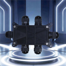 IP65 Junction Box Waterproof Box Fire Prevention for WAGO 211-412/ 413/415 Connectors Black
