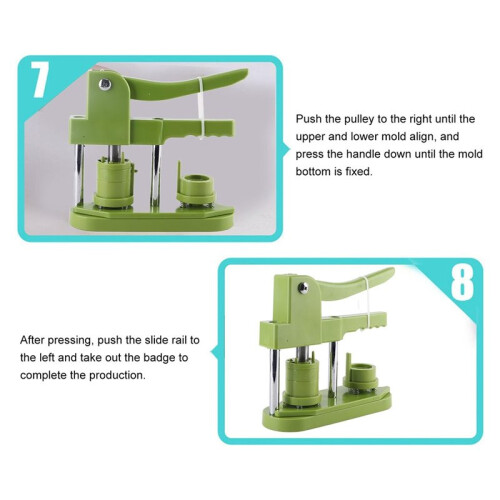 Button Maker Machine Kit with 100 Sets, DIY Badge Button Maker Press Machine Badge Punch Press Pin Set 1